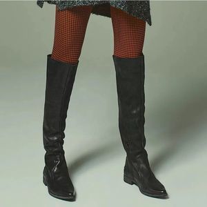 Free People Black Over the Knee Boots